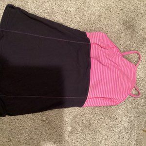 Lululemon Women's Pink and Blue Workout Halter Top Size 6
